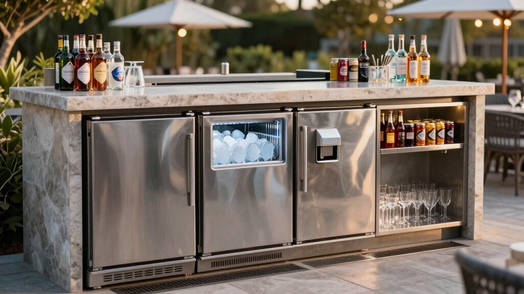 front vented beverage storage layouts