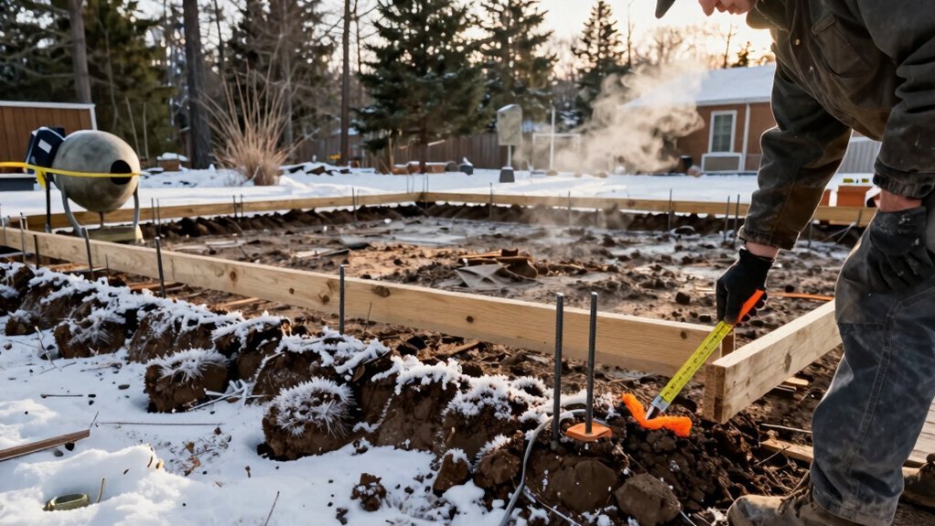 frost depth footings with margins