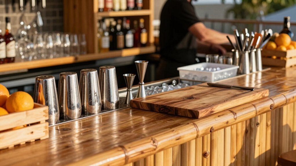 functional bar layout for smooth workflow