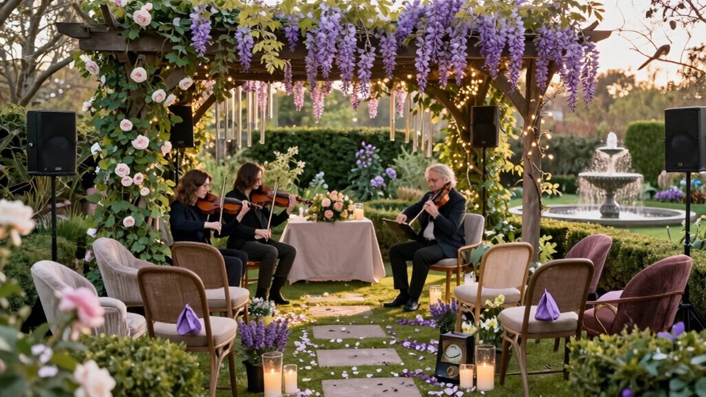 garden ceremony music should be understated