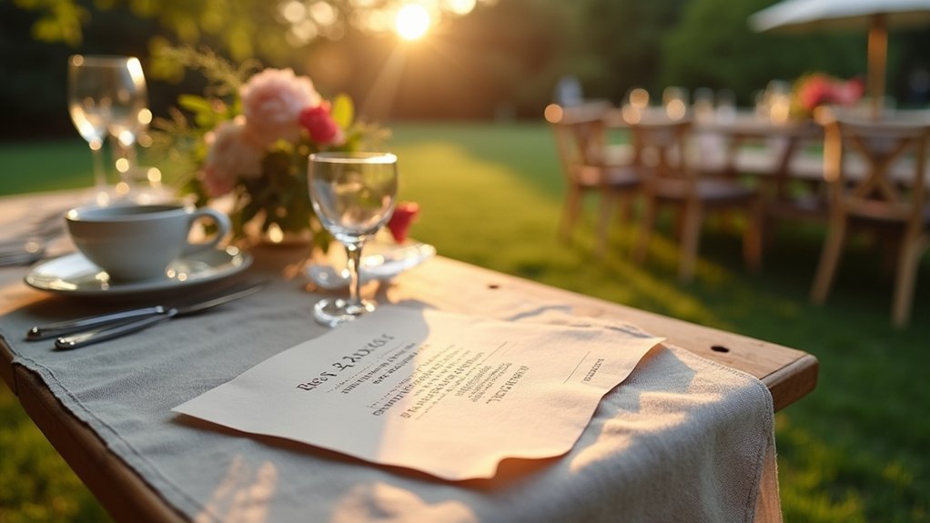 garden party invitation word choice matters