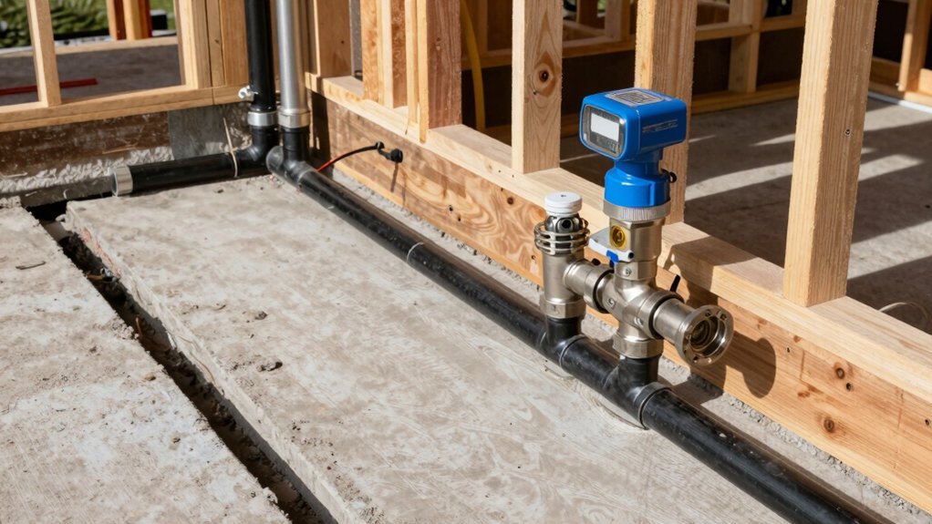 gas stub extension above decking required