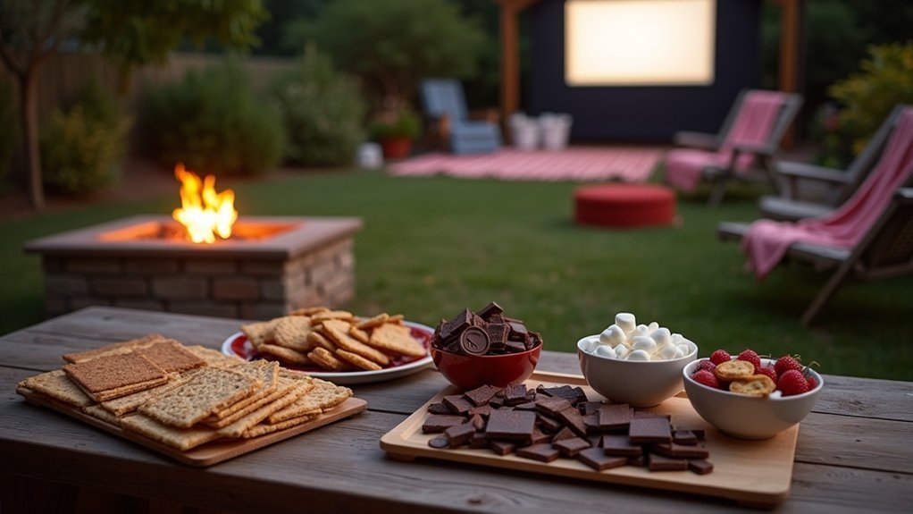 gourmet customizable s mores station