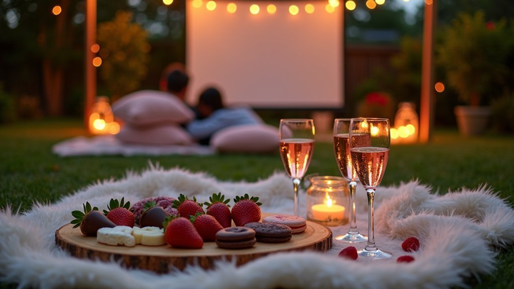 gourmet romantic backyard movie snacks