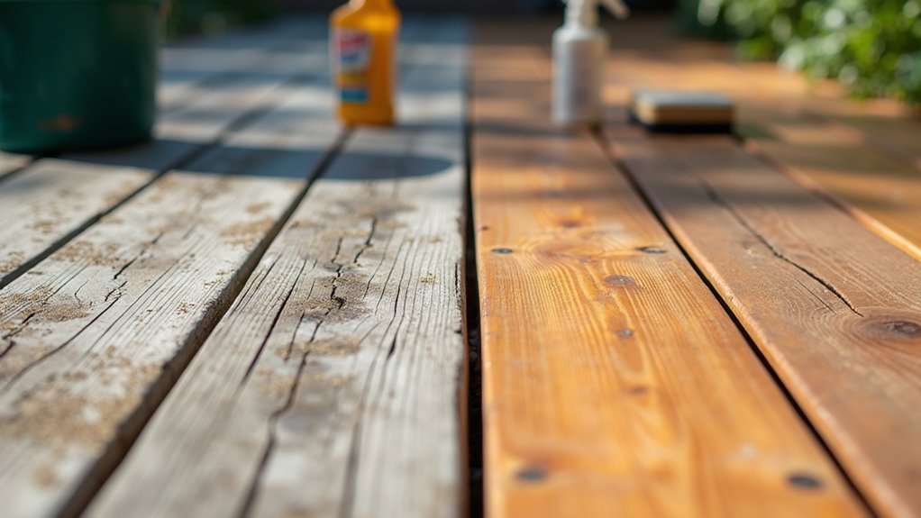 harsh cleaners degrade wood decks