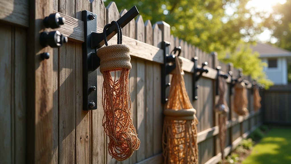 heavy duty hooks keep nets elevated