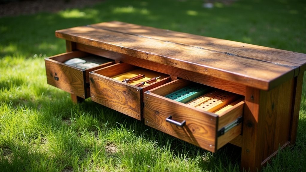 heavy duty outdoor storage bench