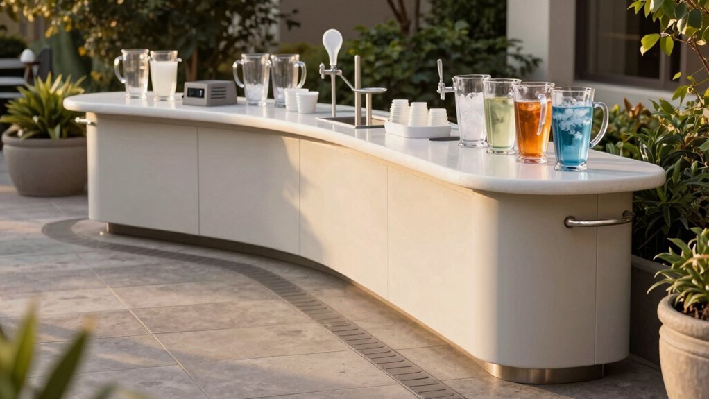 height adjustable drink zones labeled