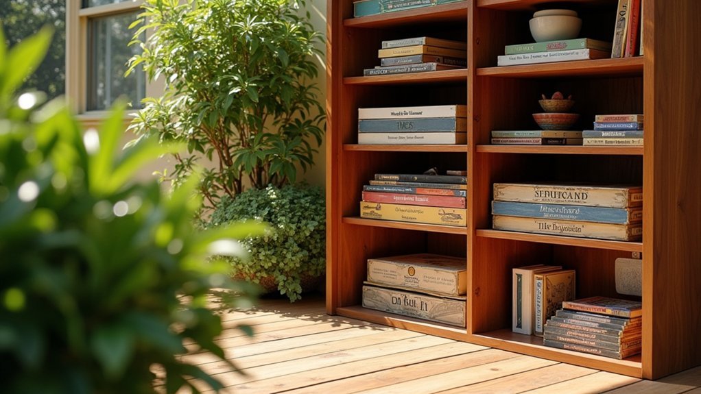 hideaway corner cabinet for outdoor games