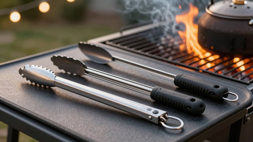 high heat silicone tipped long tongs