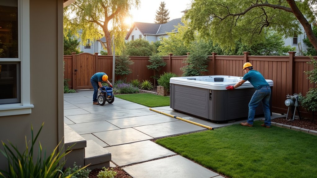 hot tub delivery access