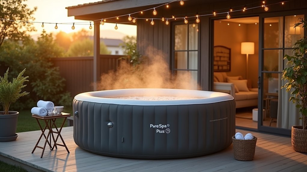 inflatable six person hot tub