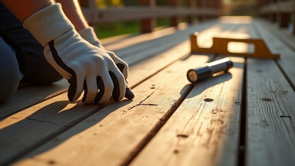 inspect deck boards for damage