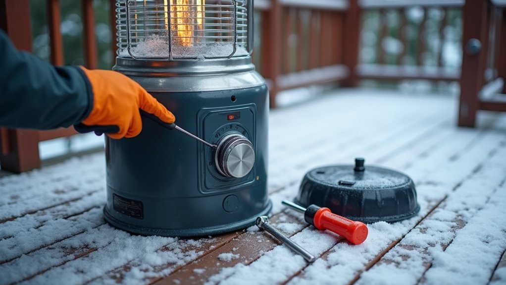 inspect for rust and damaged components