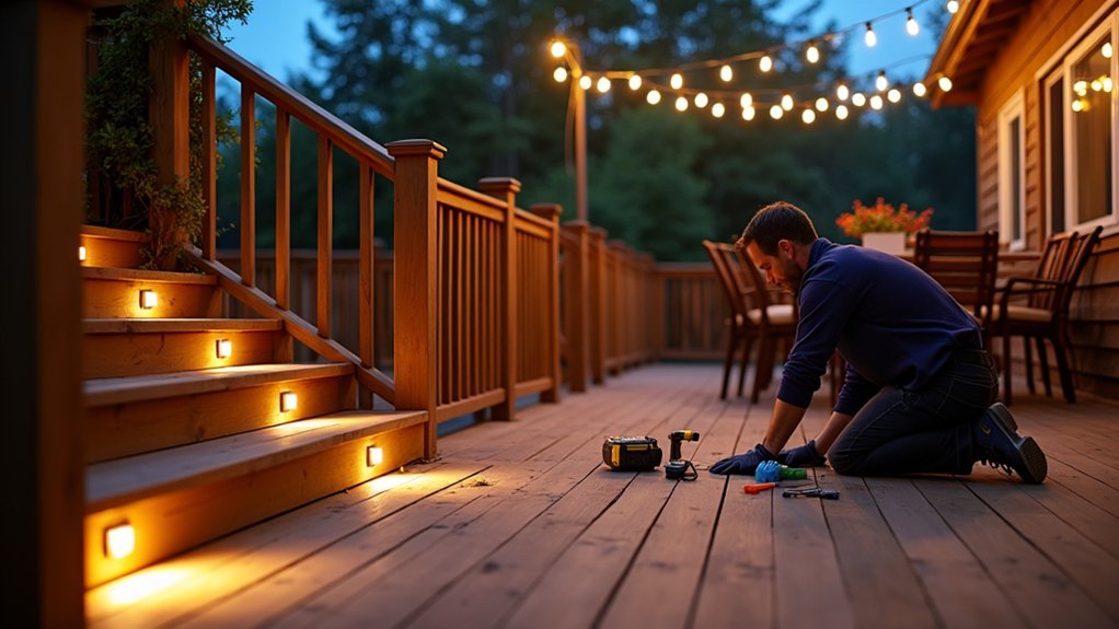 install deck lighting for parties