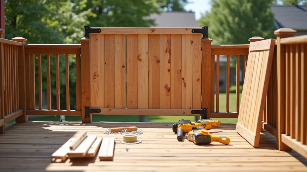 installing deck privacy screens