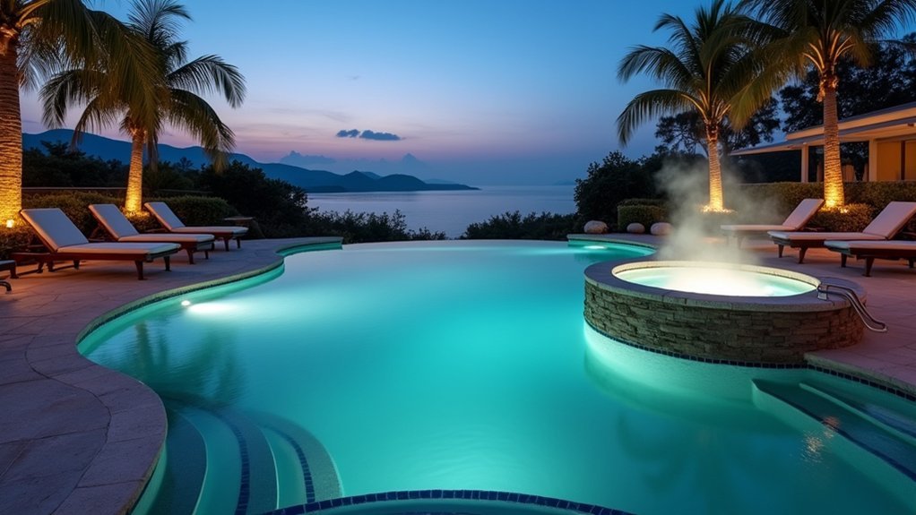 integrated spa pool relaxation retreat