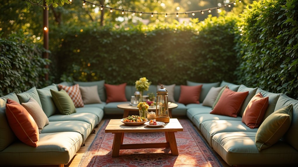 intimate outdoor conversation nooks