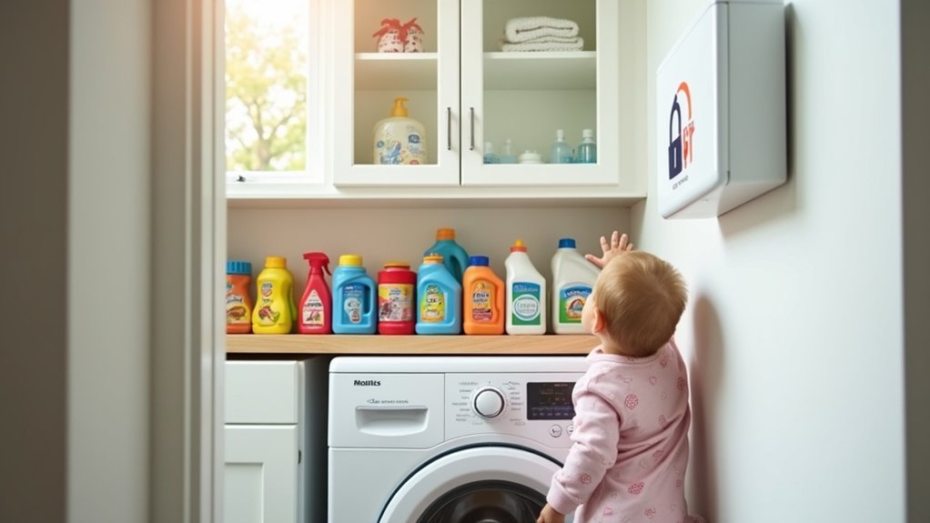 keep chemicals locked away