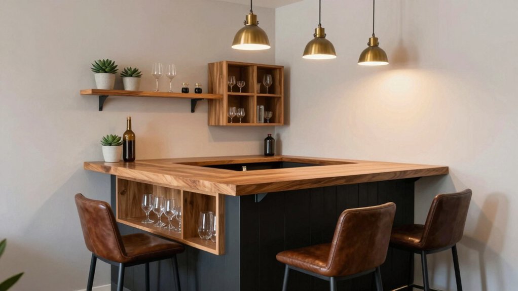 l shaped corner bar nook