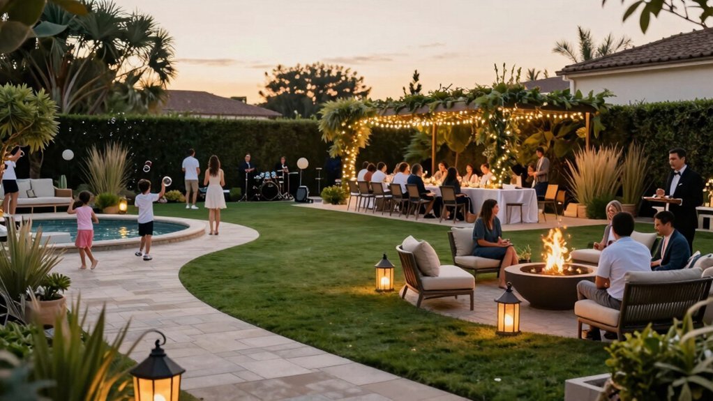 landscaping designs for entertainment