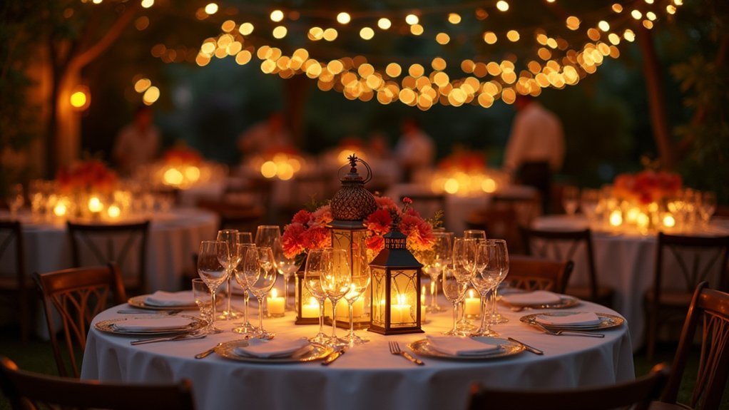 lantern clusters create ambiance