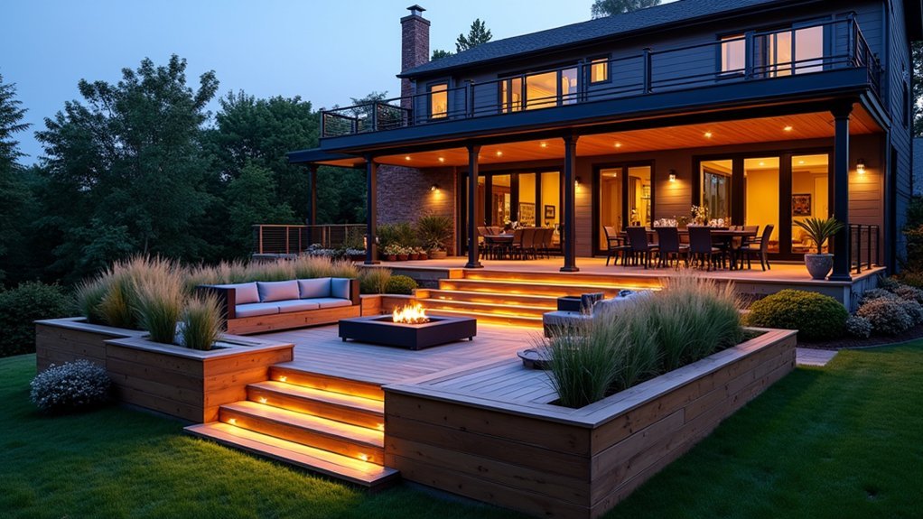 layered decks enhance architectural interest
