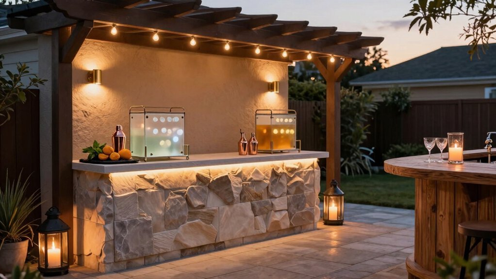 layered warm ambient cool task lighting