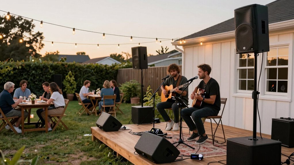 low noise backyard sound plan