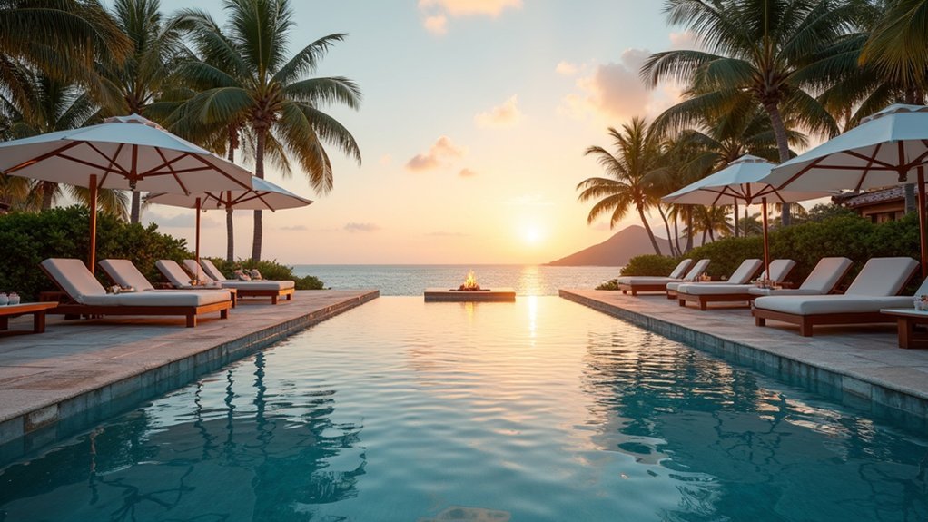 luxury tropical backyard oasis