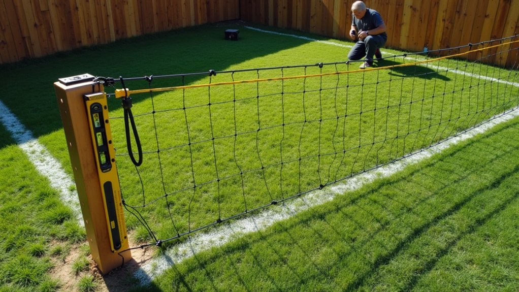 measuring and marking volleyball court accurately