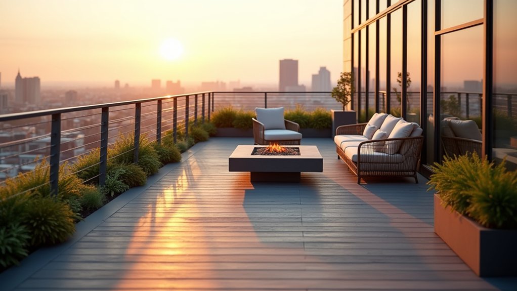 modern minimalist outdoor railings