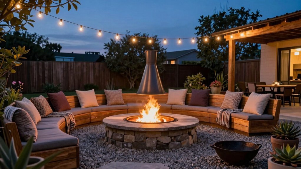 modern white brick concrete built in smokeless pits