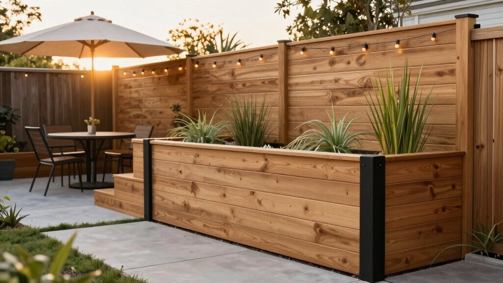 multi height privacy fence system