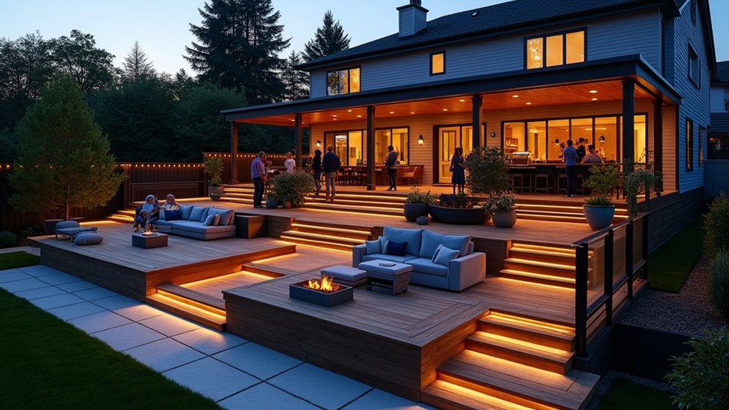 multi level deck reduces congestion