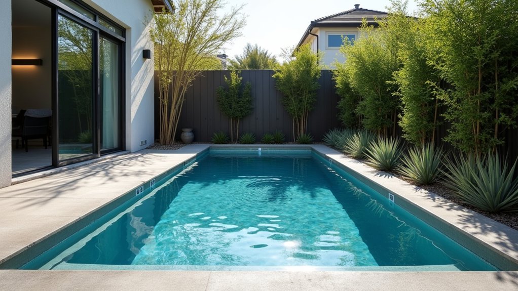 narrow premanufactured low maintenance lap pools
