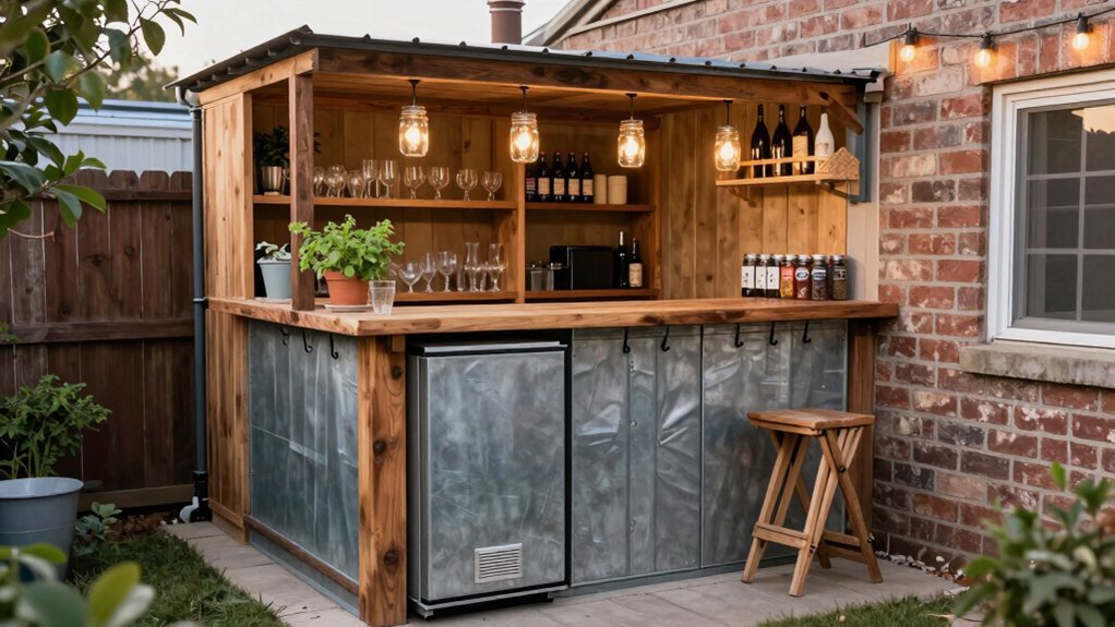 outdoor bar compact weatherproof storage solutions