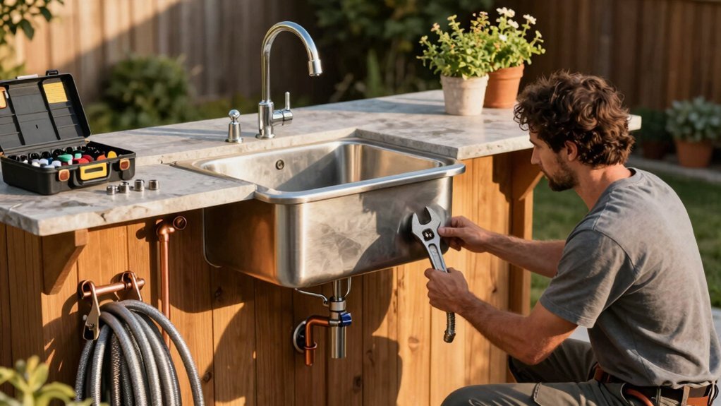 outdoor bar sink installation guide details