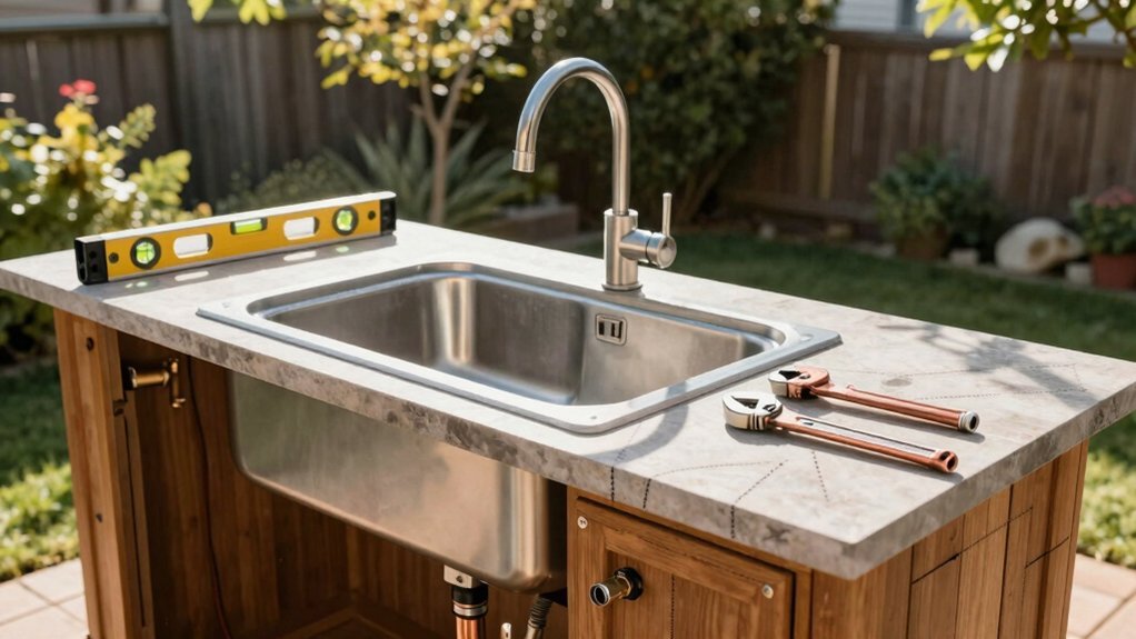 outdoor bar sink layout planning considerations
