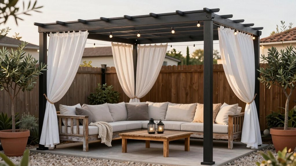 How to Create Outdoor Curtain Privacy for Entertaining