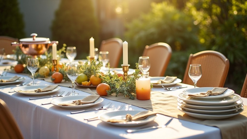 outdoor hosting organized durable serving stations