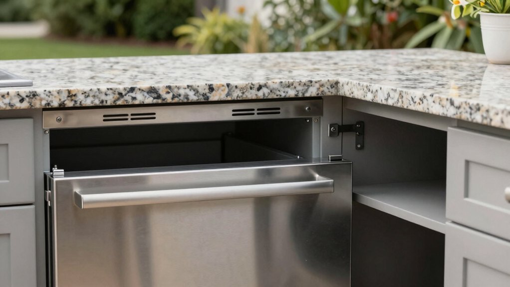 outdoor kitchen refrigerator installation tips