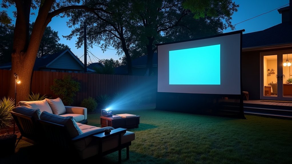 outdoor projection needs brighter lumens