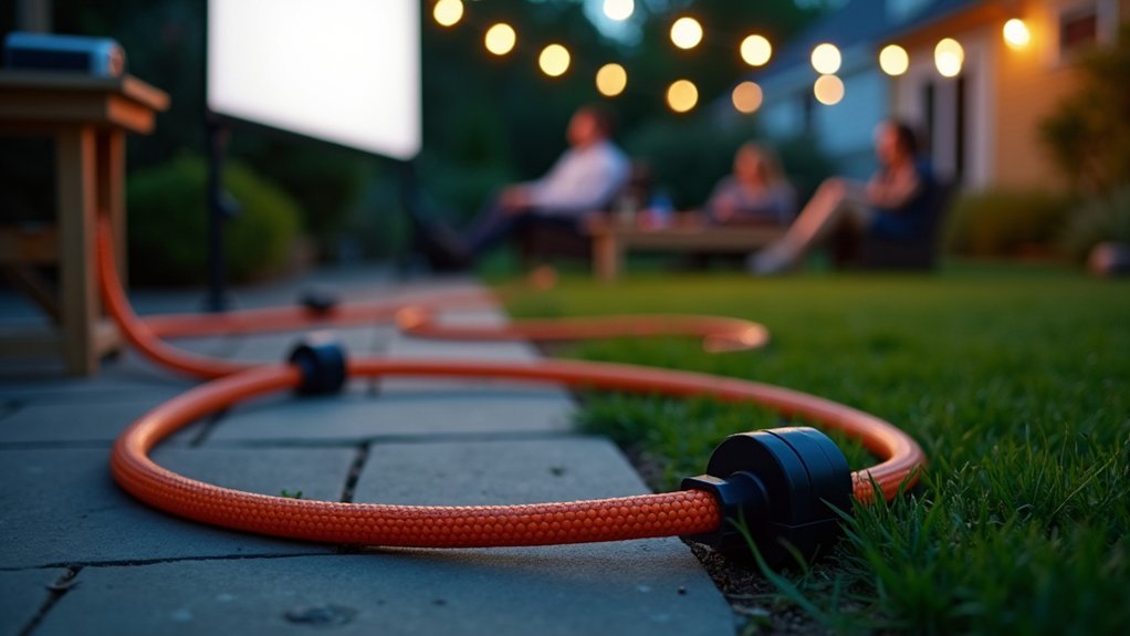 outdoor projector cord safety