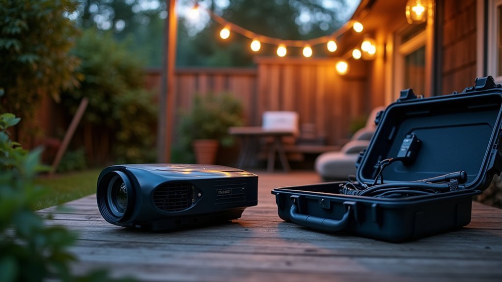 outdoor projector storage solutions