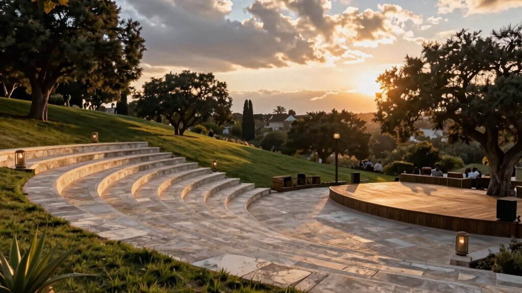 outdoor venue emphasizes amphitheater design
