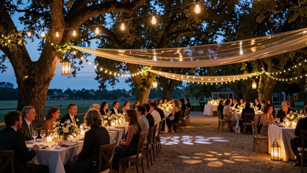 outdoor wedding lighting transforms celebrations