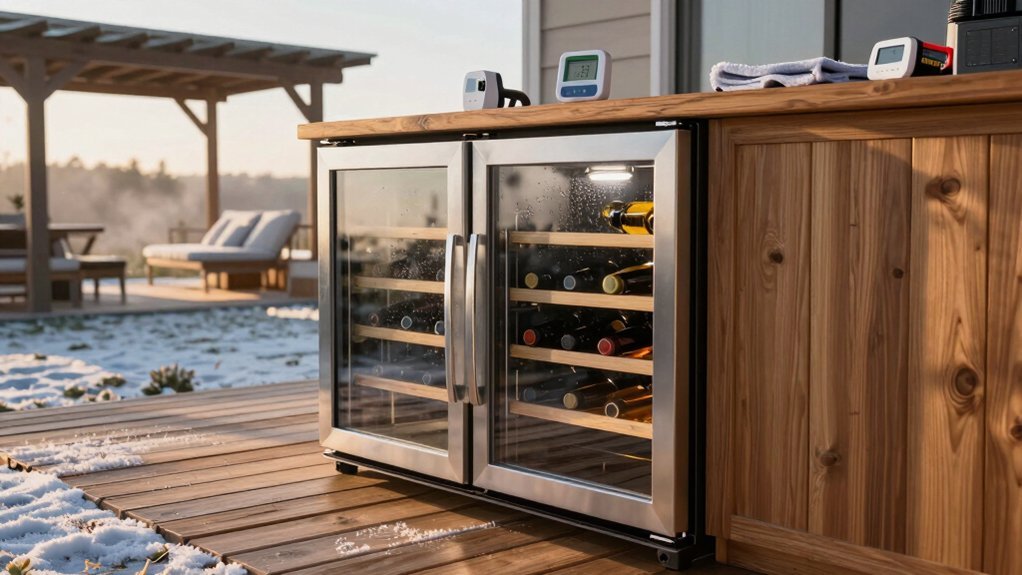 outdoor wine fridge temperature management guidelines