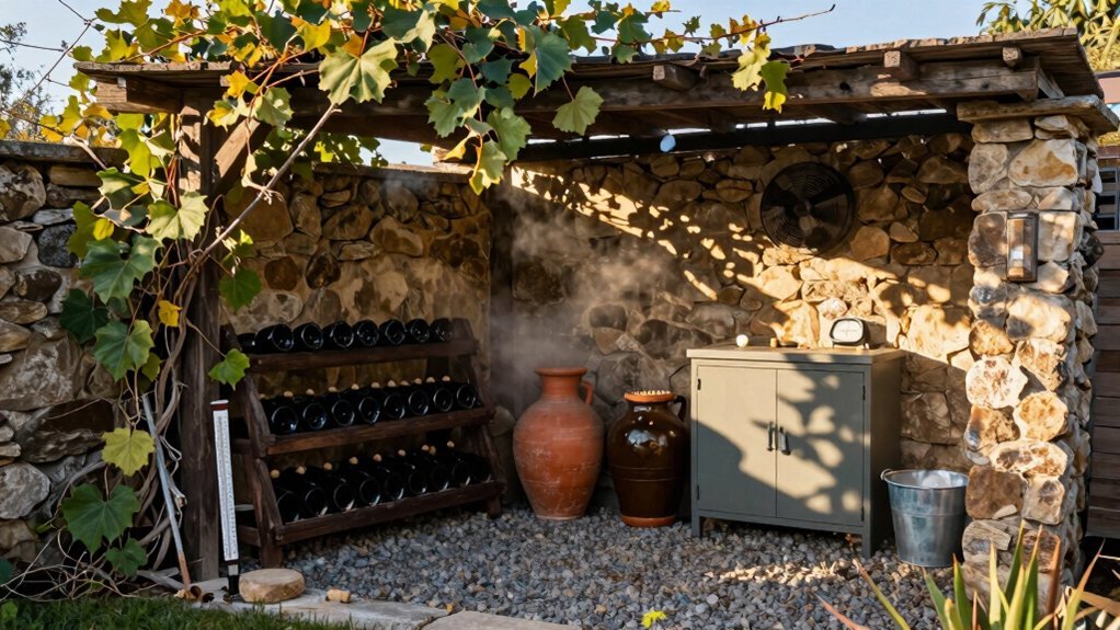 outdoor wine storage temperature guidelines
