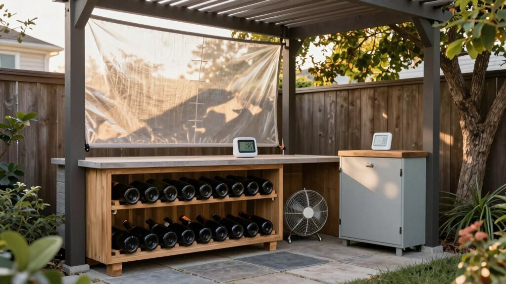 outdoor wine storage temperature stability